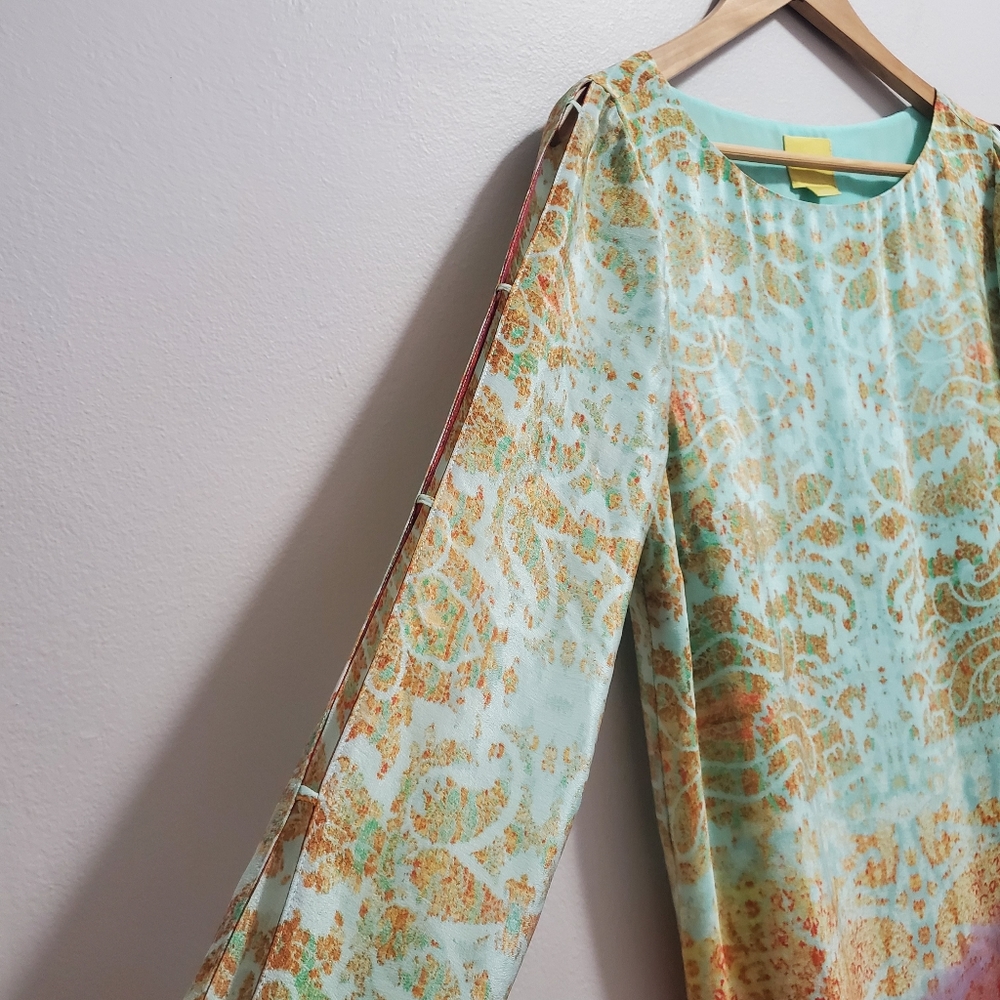 Maeve 100% Silk Ombre Shift Dress Size Small - Picture 5 of 9